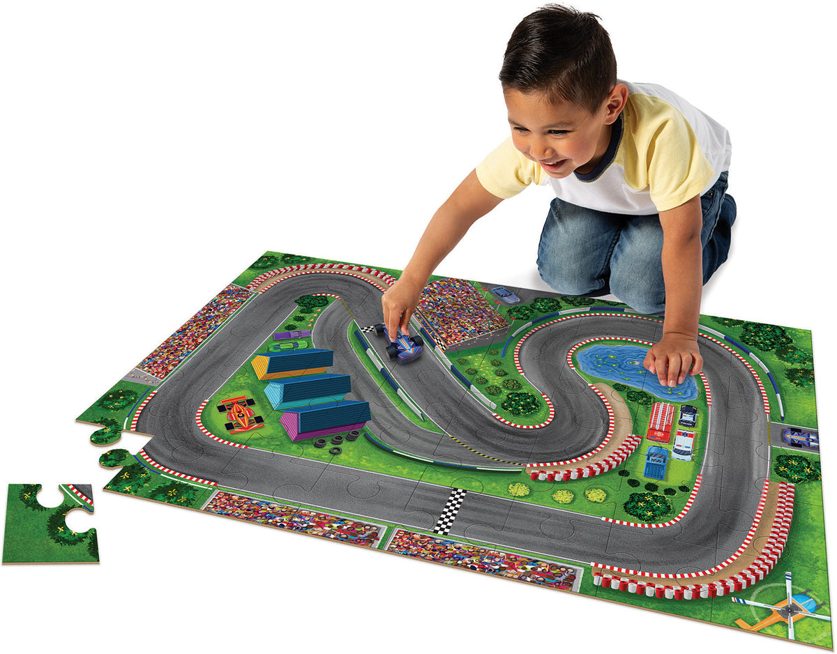 48 Piece Floor Puzzle, Puzzle & Play: Race Day MindWare