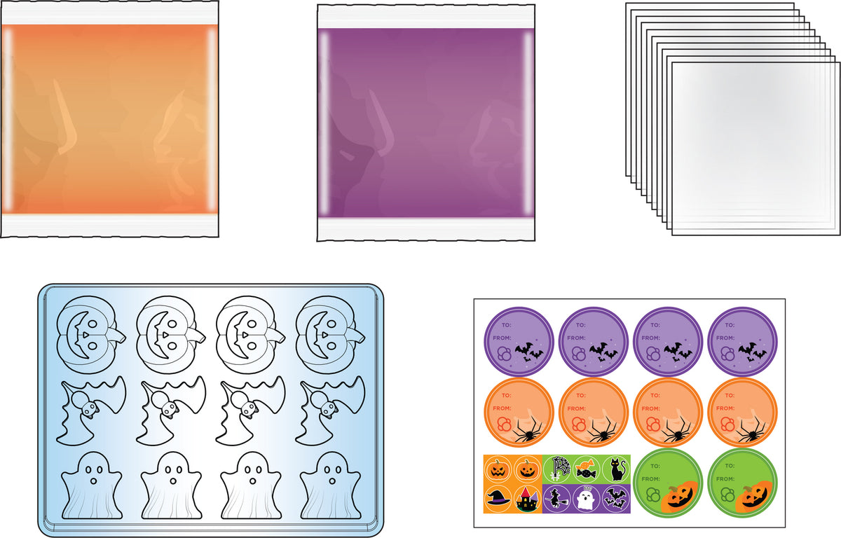 Gummy Candy Kit - Pumpkins, Bats & Ghosts