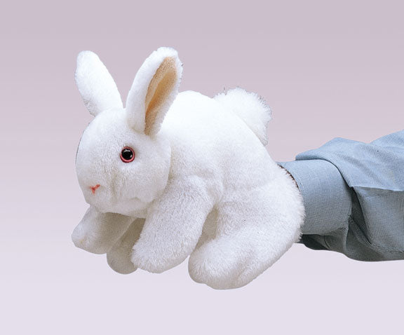 White Bunny Rabbit Hand Puppet