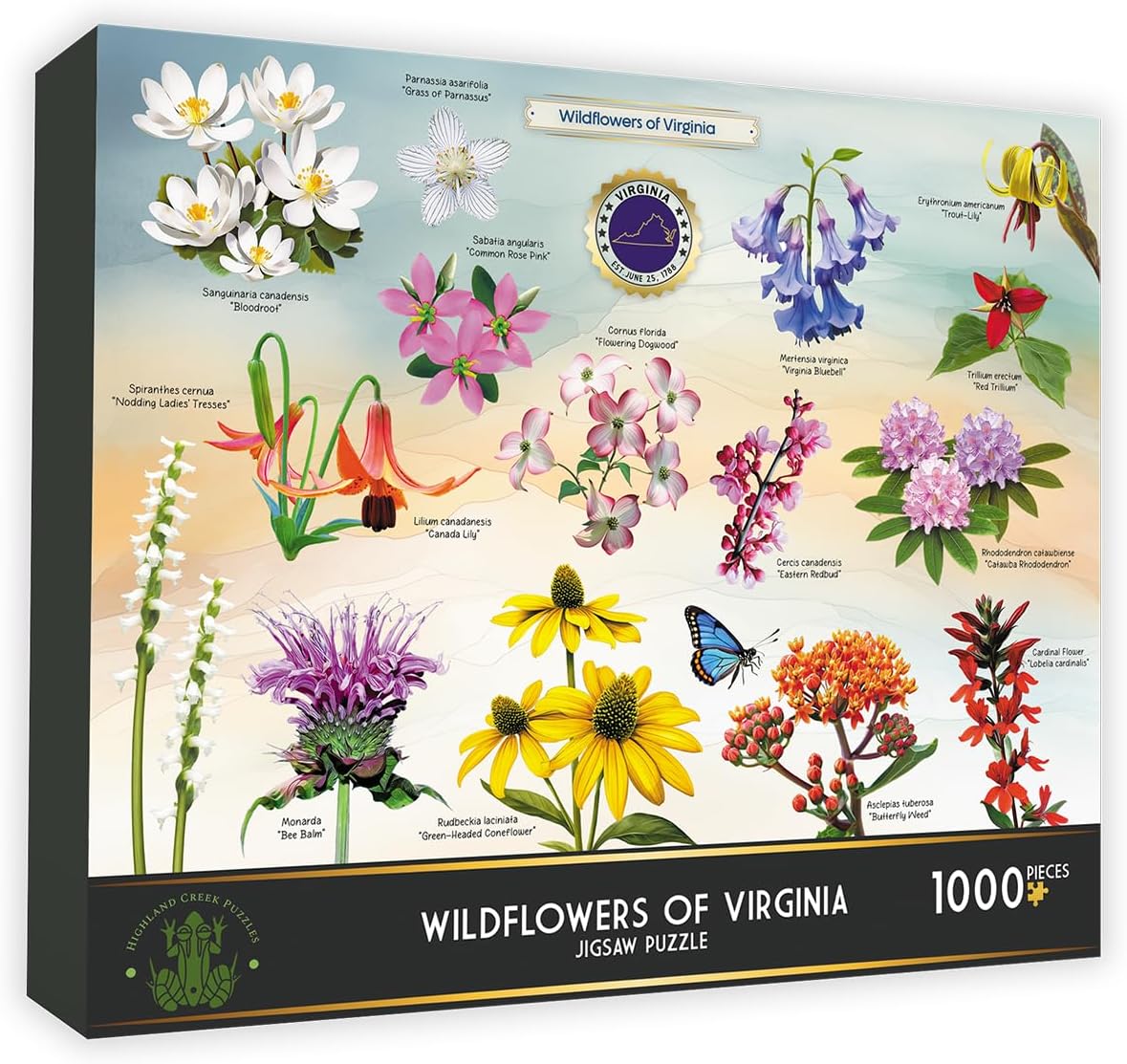 1000 Piece Puzzle, Native Wildflowers of Virginia
