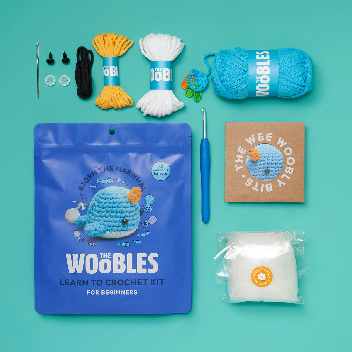 Woobles Crochet Kit - Bjorn the Narwhal Woobles