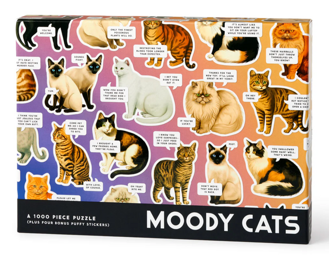 1000 Piece Puzzle, Moody Cats