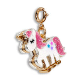 Gold Glitter Unicorn Charm