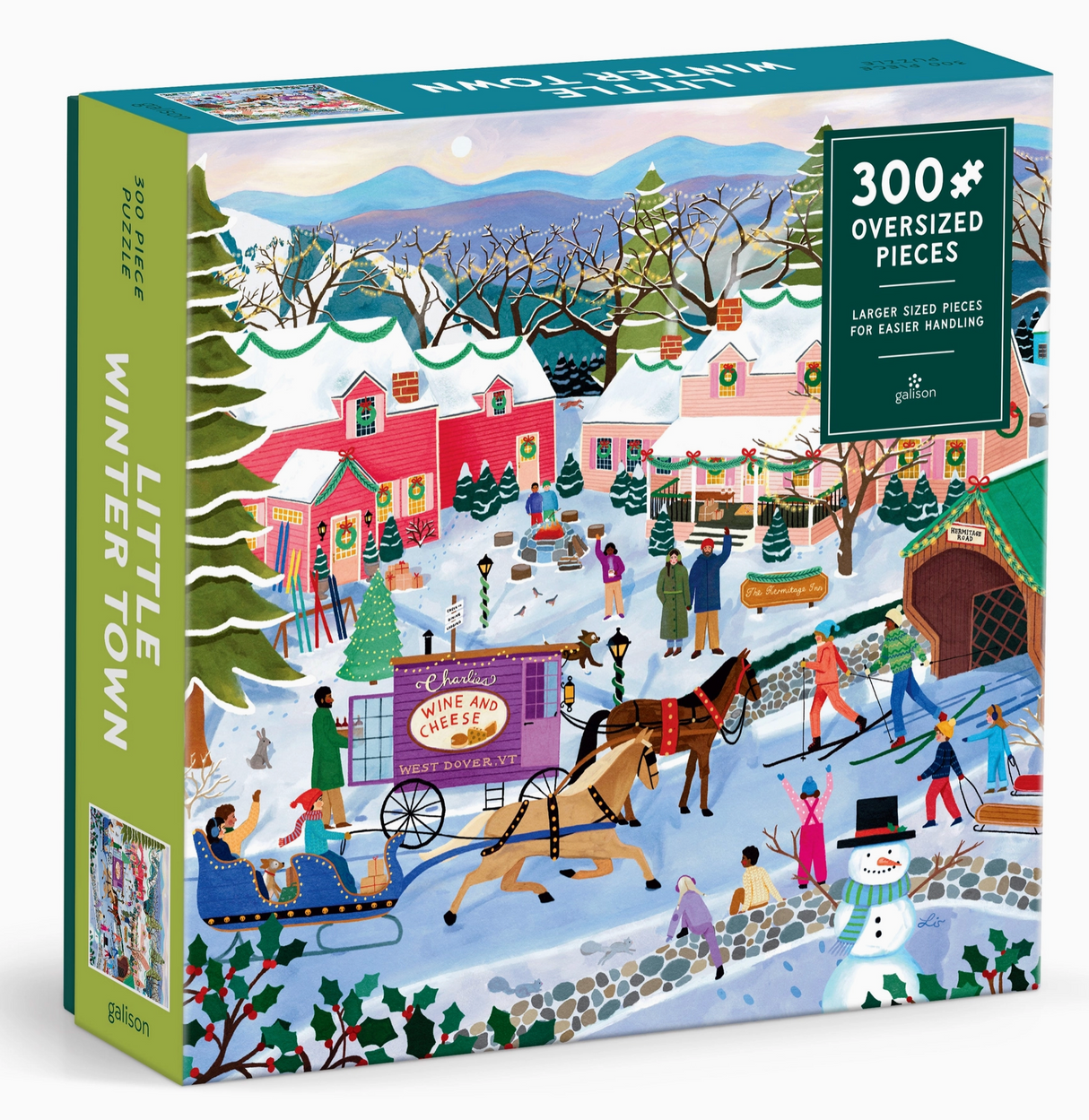 300 Piece Puzzle, Little Winter Town