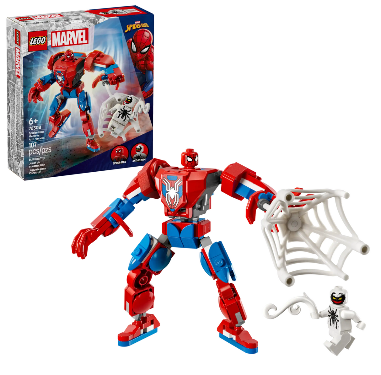 76308 SpiderMan Mech vs. AntiVenom - LEGO Marvel