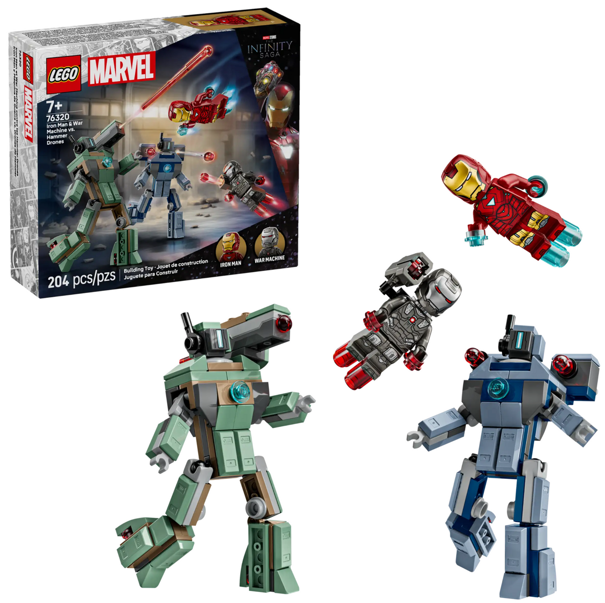 76320 Iron Man War Machine vs Hammer Drones - LEGO Marvel