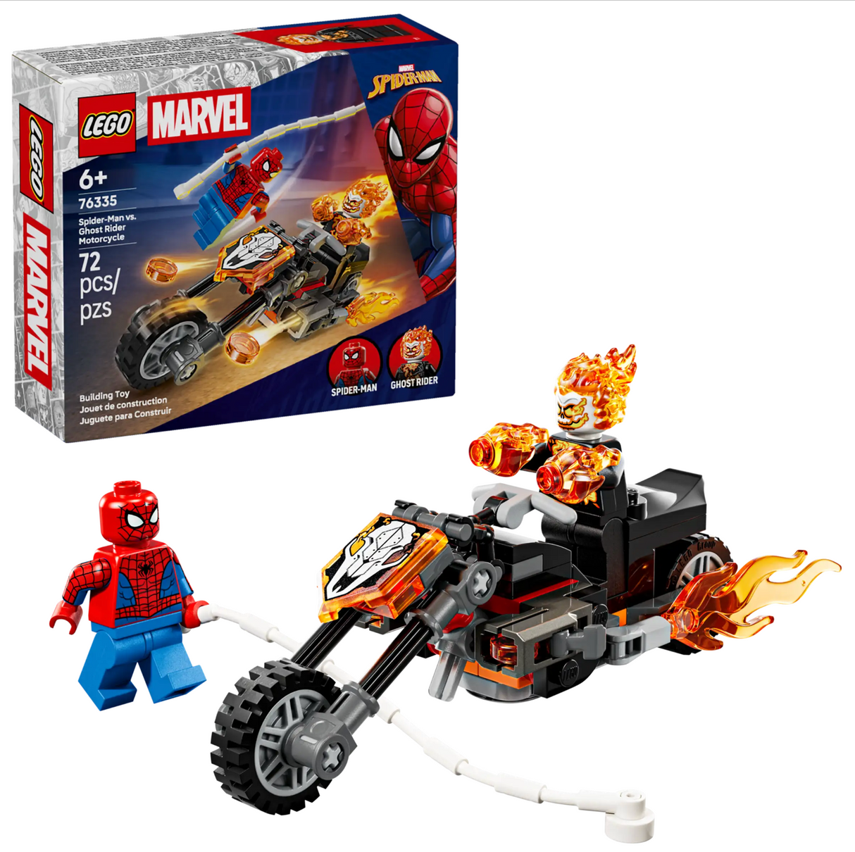 76335 SpiderMan vs Ghost Rider Motorcycle - LEGO Marvel