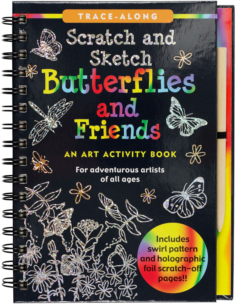Scratch and Sketch Trace Along Butterflies and Friends