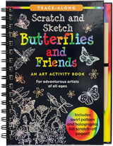 Scratch and Sketch Trace Along Butterflies and Friends