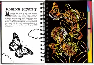 Scratch and Sketch Trace Along Butterflies and Friends
