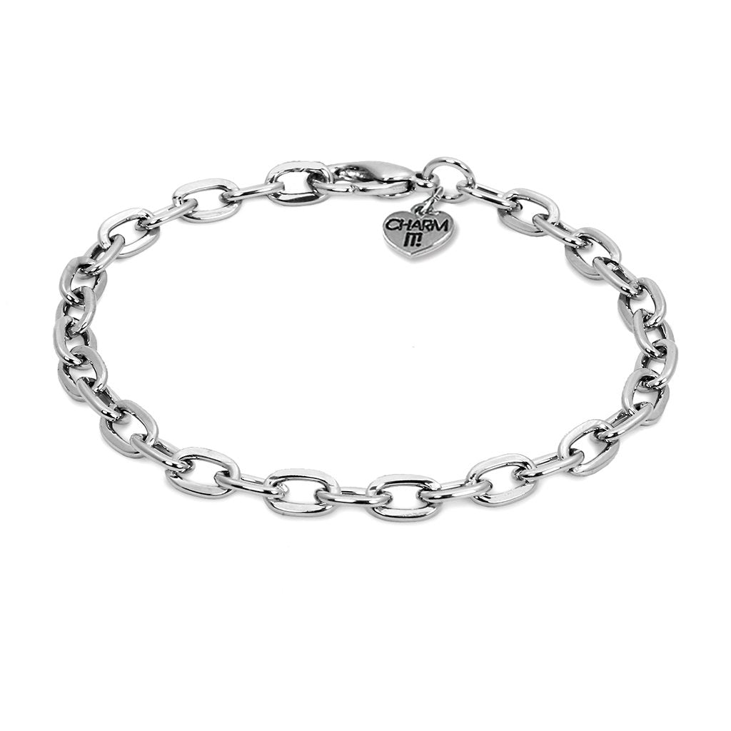 Silver Chain Charm Bracelet