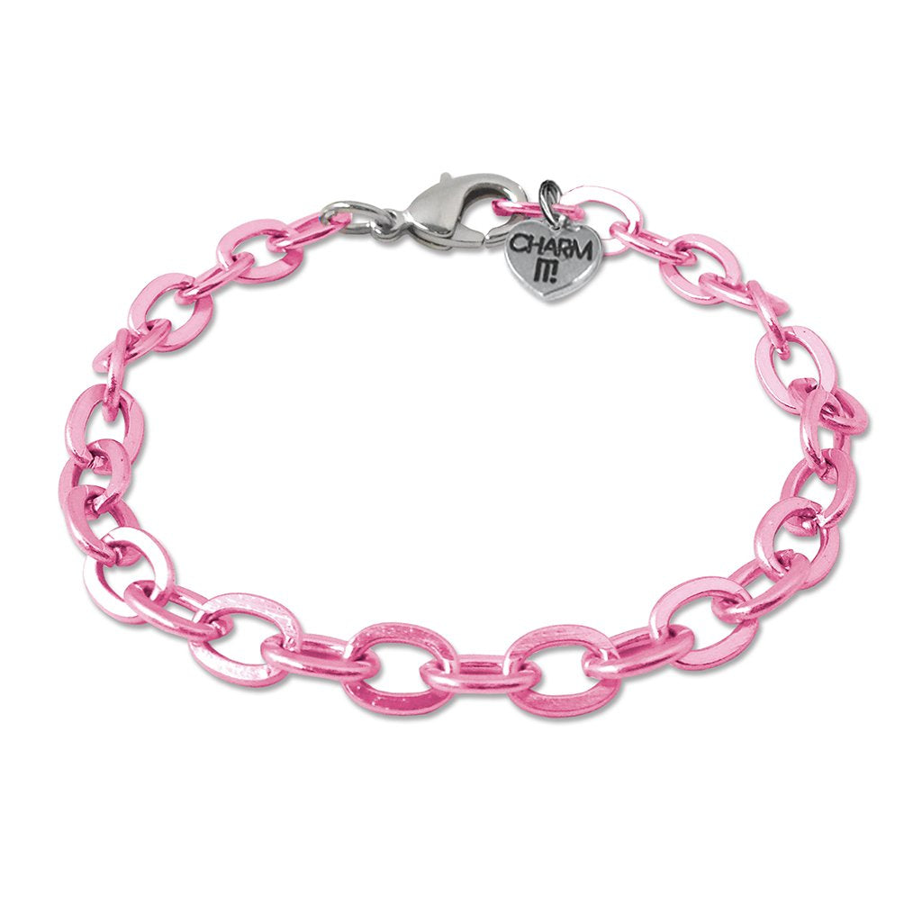 Pink Chain Charm Bracelet