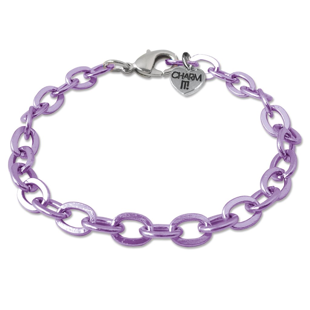 Purple Chain Charm Bracelet