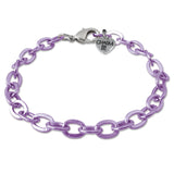 Purple Chain Charm Bracelet