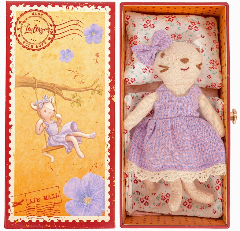 Cat in Stamp Holder Box