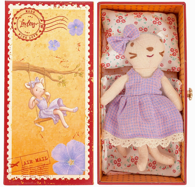 Cat in Stamp Holder Box