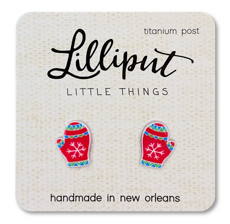 Christmas Mitten Earrings Lilliput Little Things