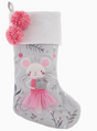Embroidered Mouse Christmas Stocking