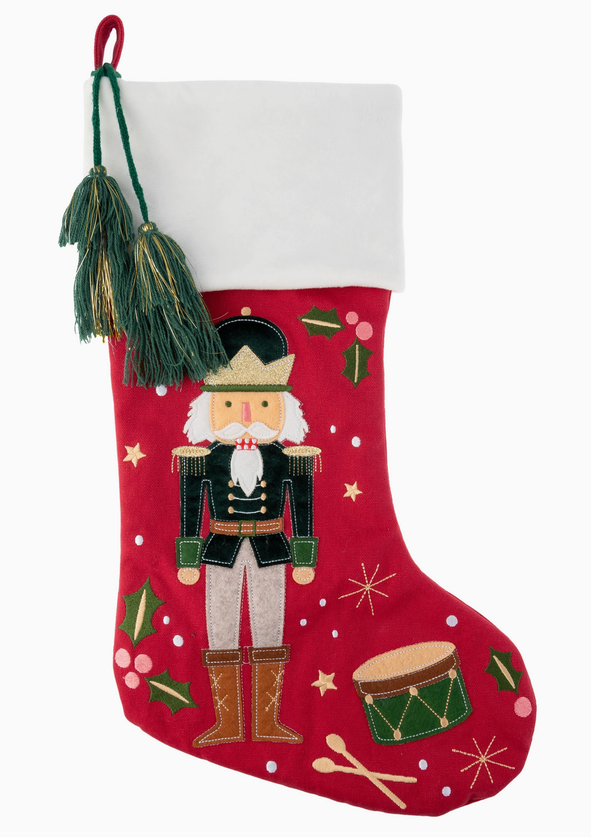 Embroidered Nutcracker Christmas Stocking