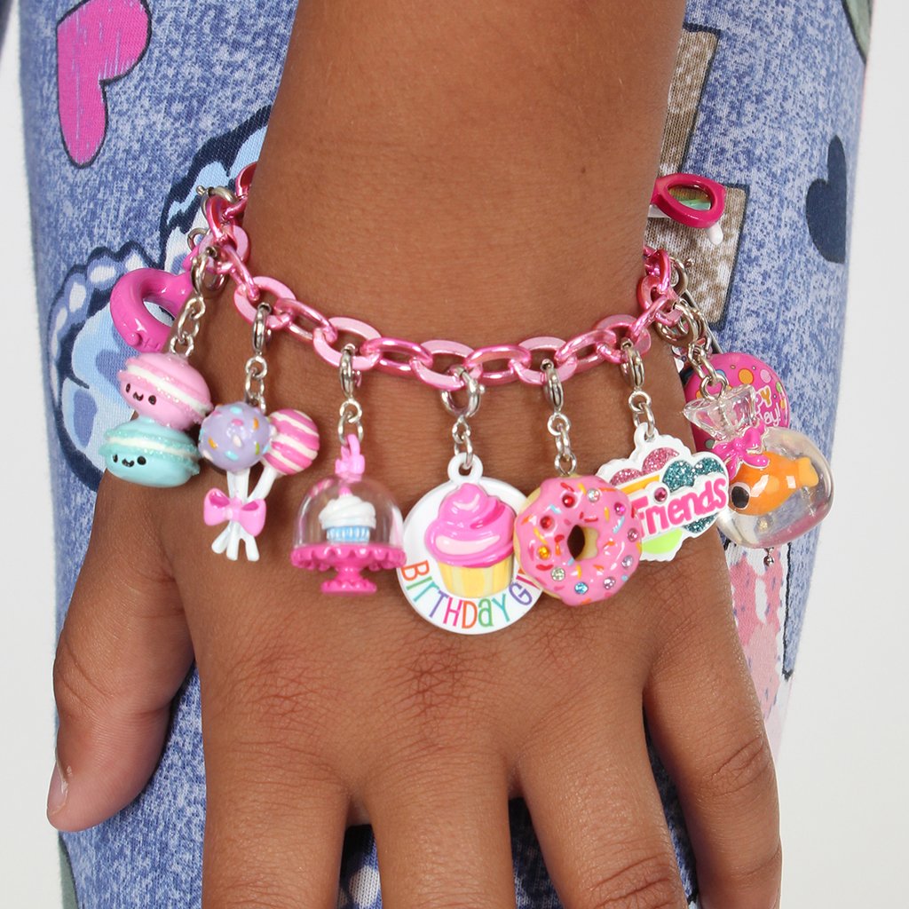 Pink Chain Charm Bracelet