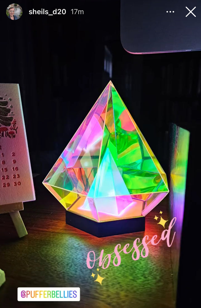 Iridescent Diamond Gem Lamp