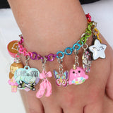 Rainbow Chain Charm Bracelet