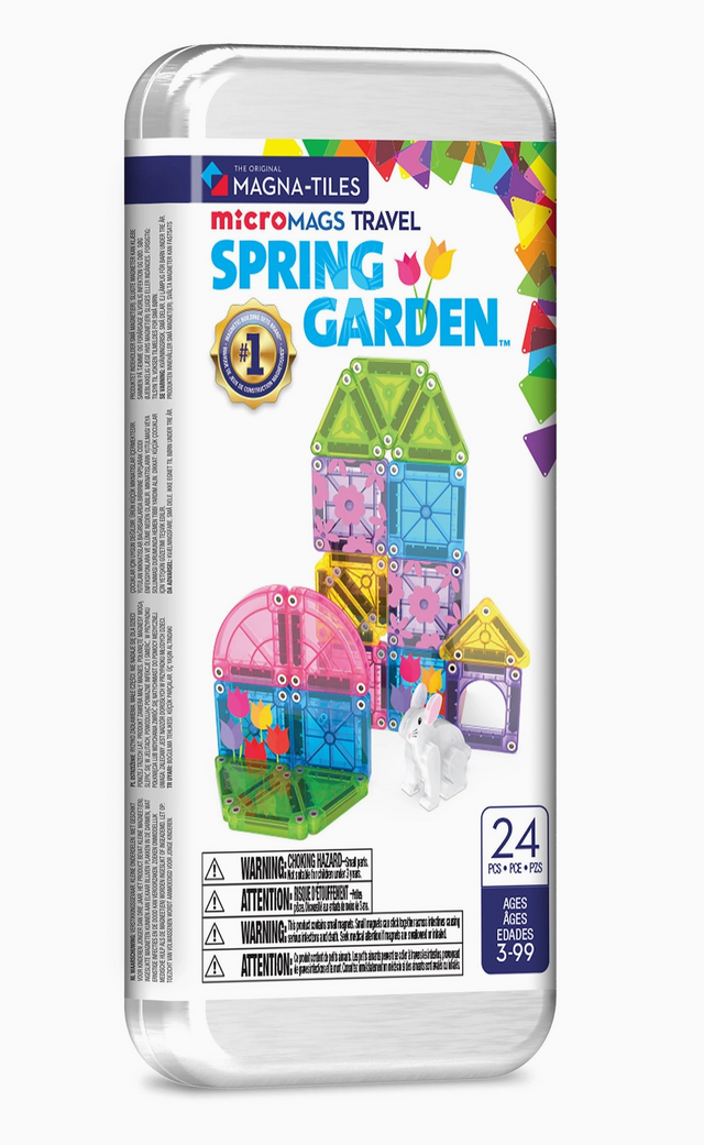 Magna-Tiles Micromags Spring Garden 24 Piece Travel Set