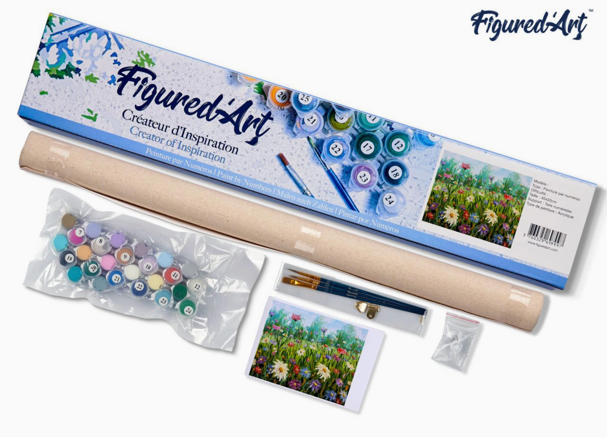 Paint by Number for Adults - Flowers in the Countryside