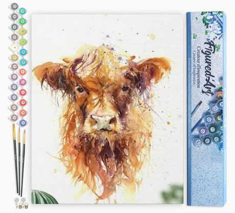 Paint by Numbers for Adults - Yellow Cow