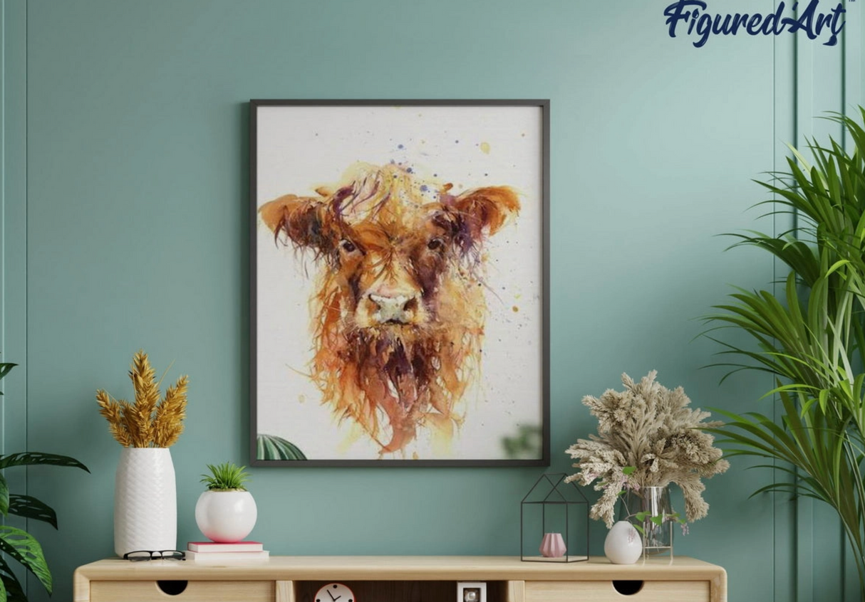 Paint by Numbers for Adults - Yellow Cow