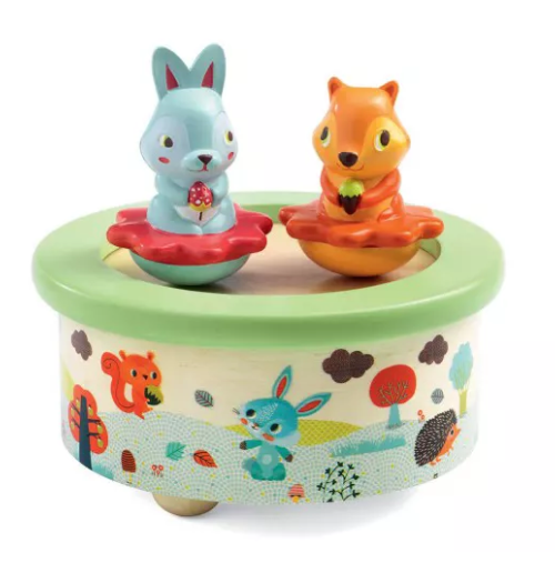 Forest Friends Twirling Music Box
