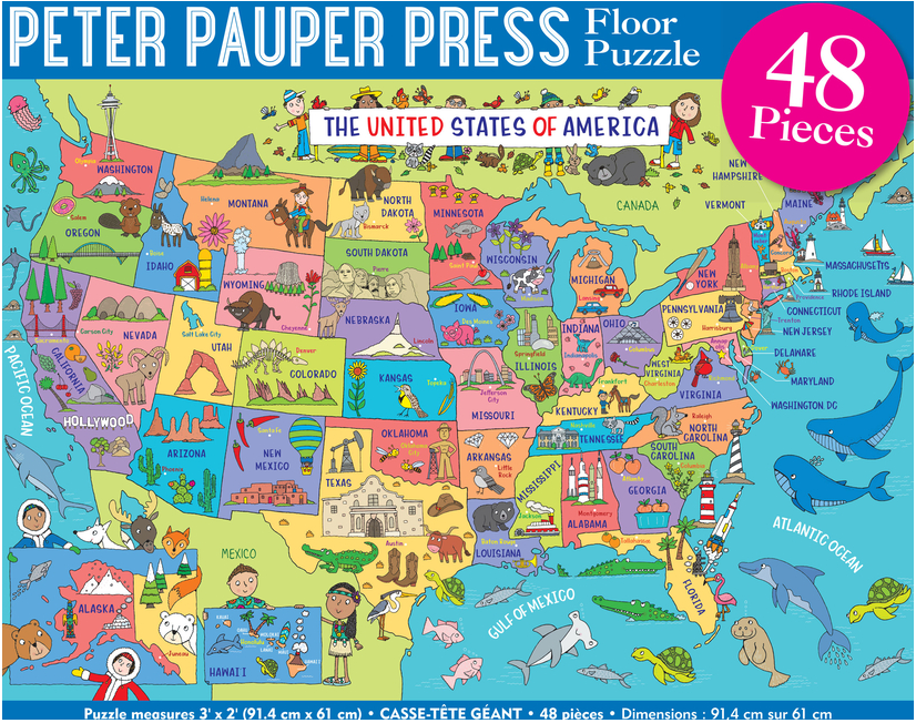 48 Piece Puzzle USA Map