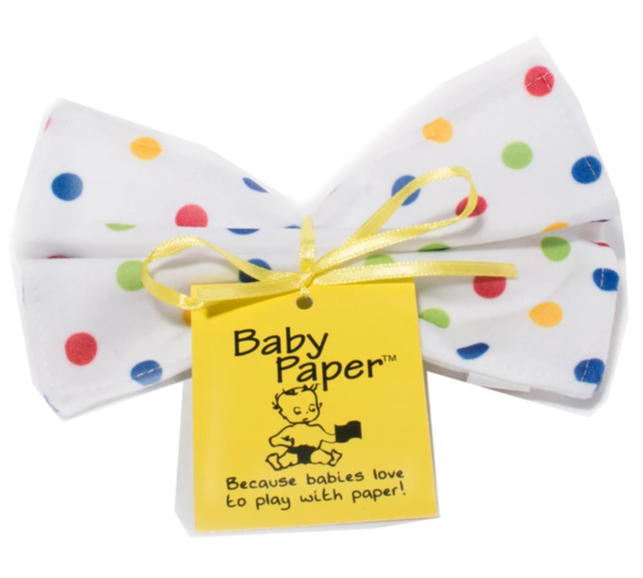 Baby Paper - White with Polka Dots