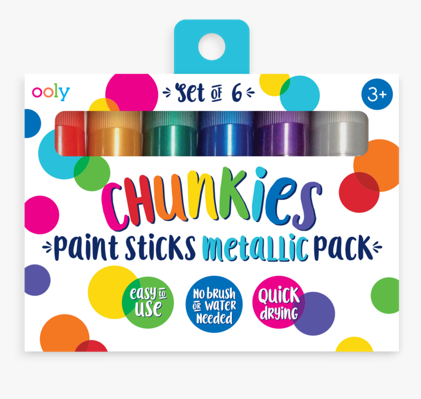 Chunkies Metallic Paint Sticks, Pack of 6