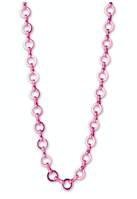 Pink Chain Charm Necklace