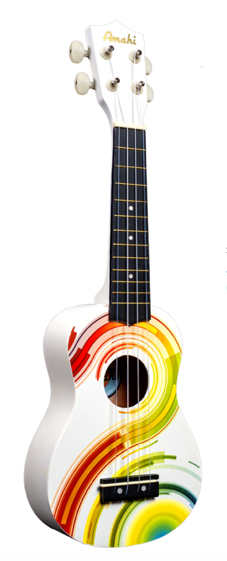 Amahi Ukulele - Psychedelic Swirl - Pickup Only