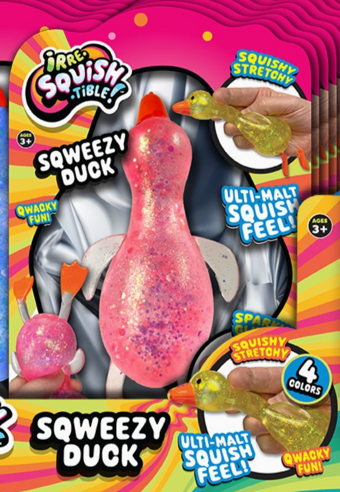 Sqweezy Duck Irre-Squish-Tible - Assorted Colors