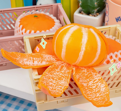 Tangerine Cutie Peeling Squishy Fidget Toy