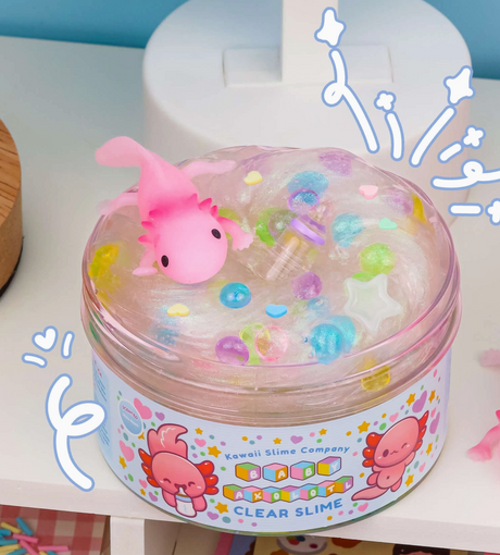 Baby Axolotl Clear Slime - Pickup Only