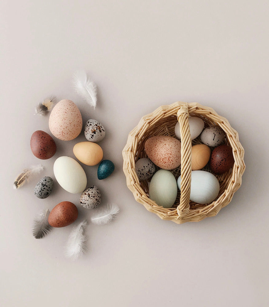 A Dozen Bird Eggs in a Basket