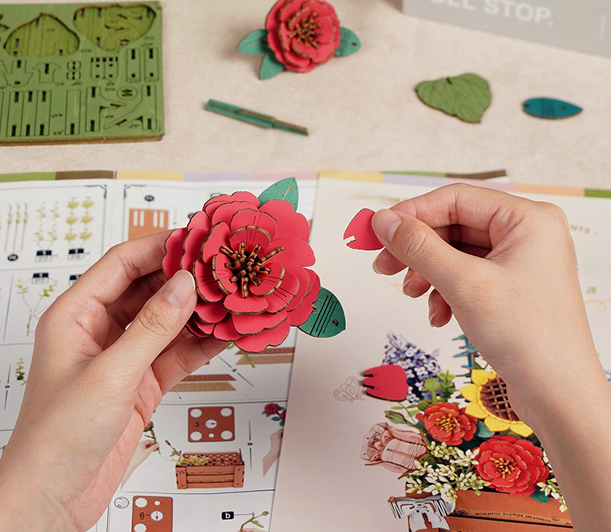 DIY Wooden Flower Puzzle - Bloom Box