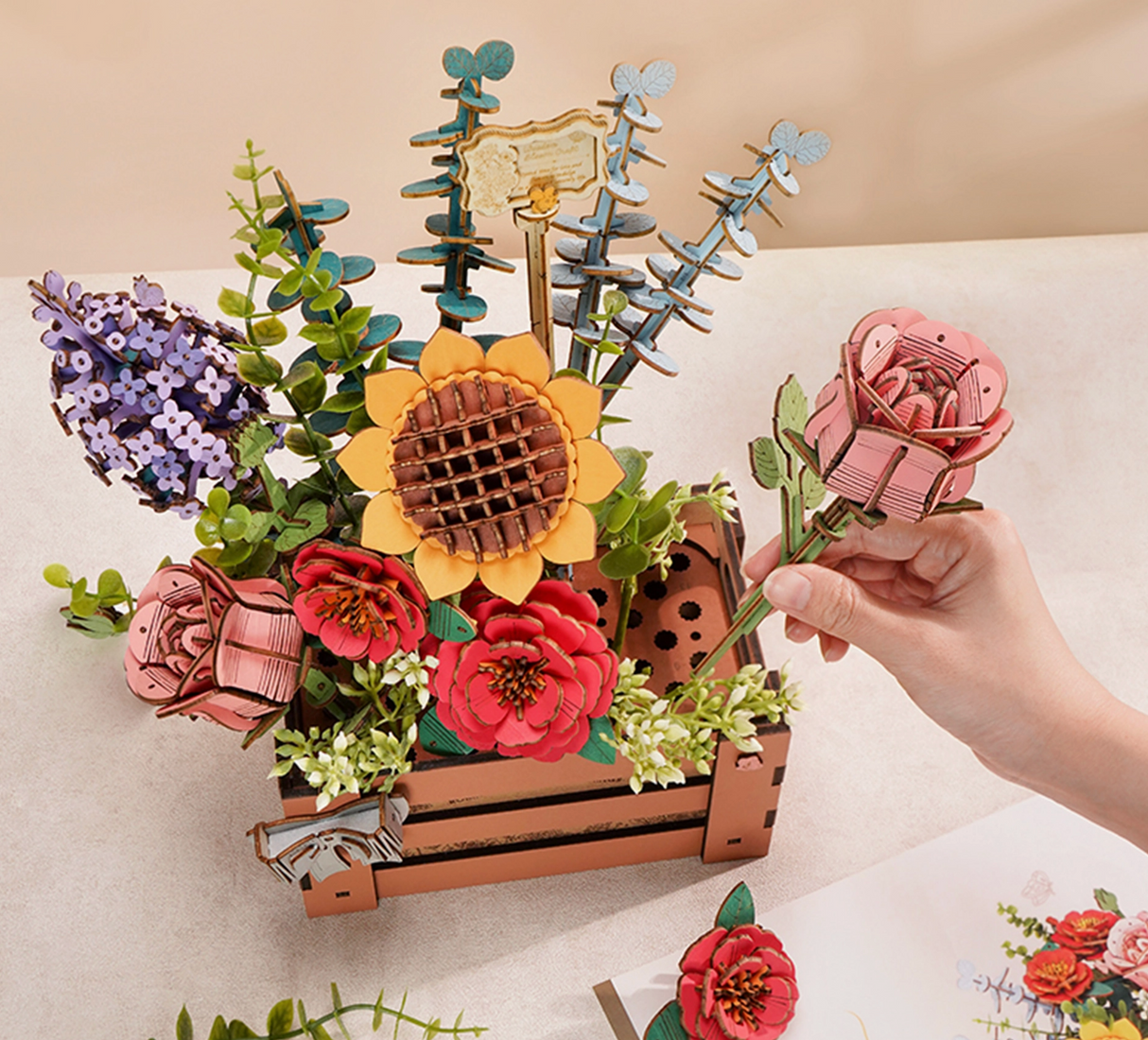 DIY Wooden Flower Puzzle - Bloom Box