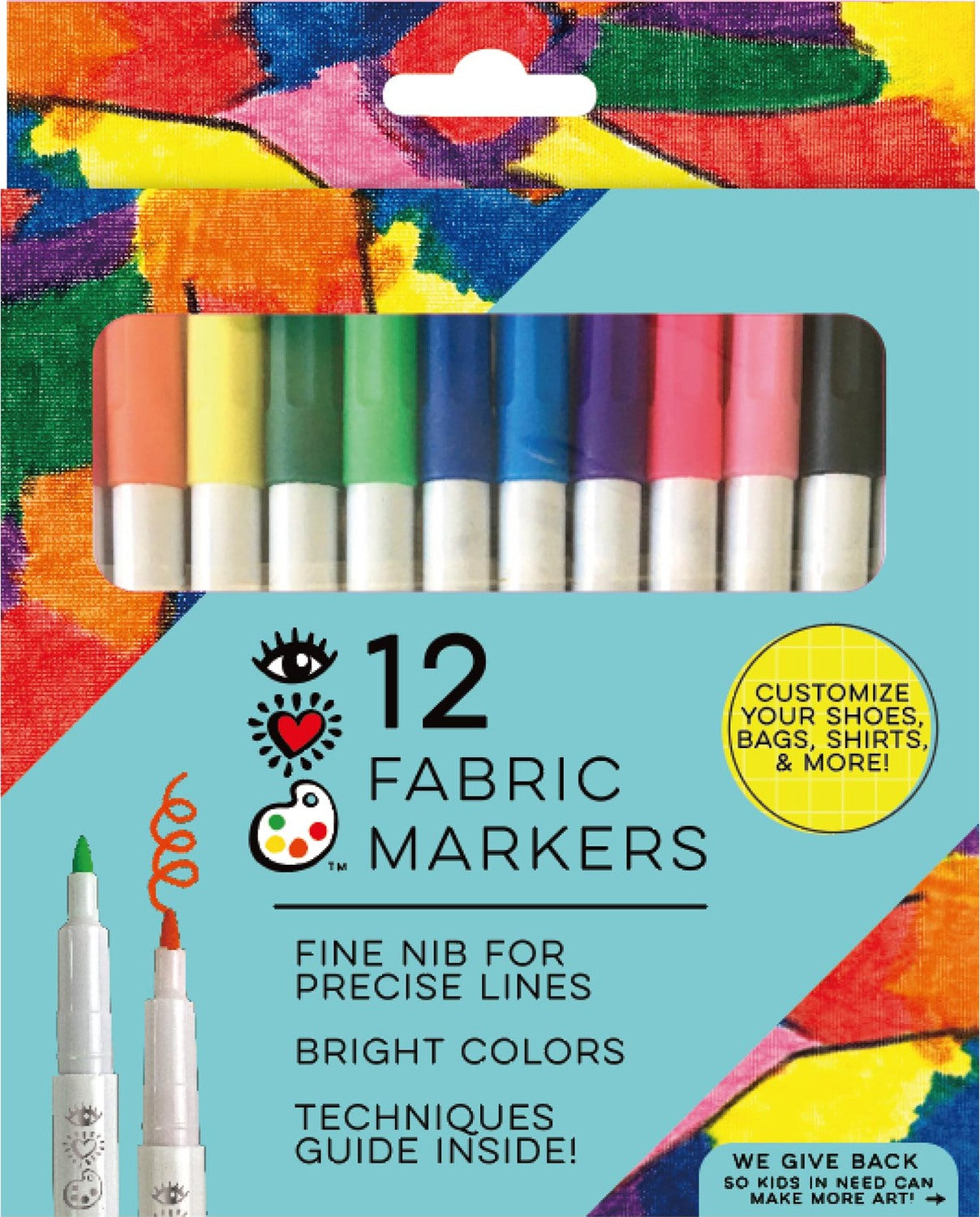 Set of 12 Fabric Markers