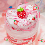 Straw-Bunny Sponge Cake Cloud Slime - Pickup Only