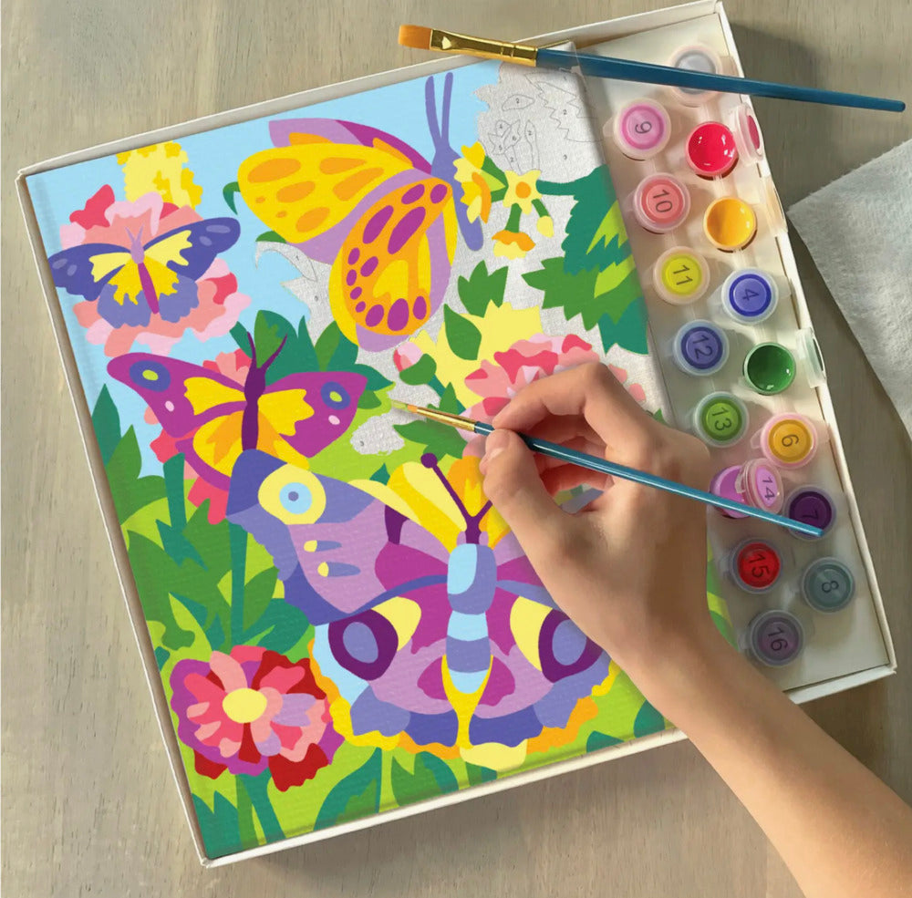 Paint By Numbers Butterflies and Blooms Bright Stripes