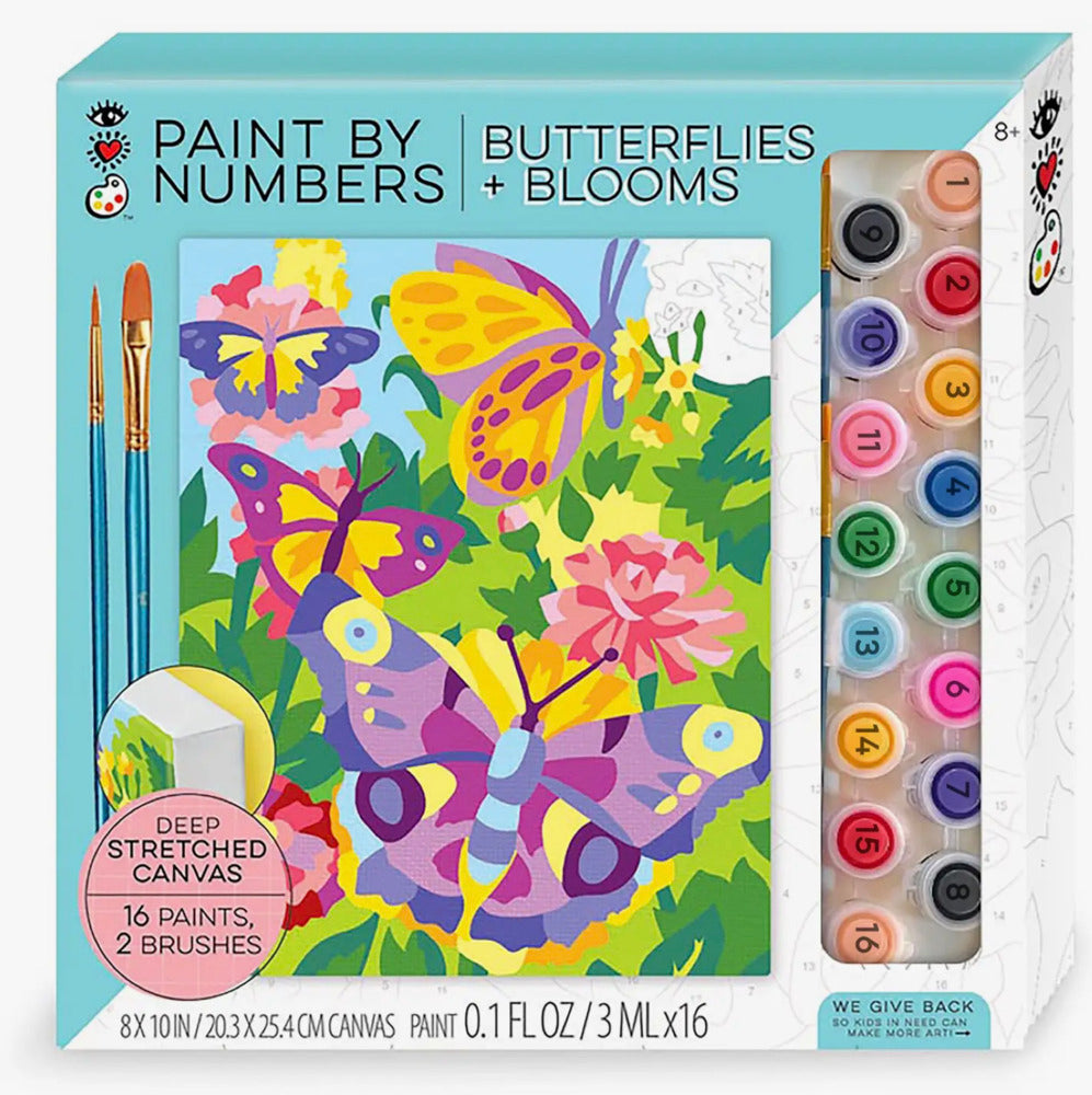 Paint By Numbers Butterflies and Blooms Bright Stripes