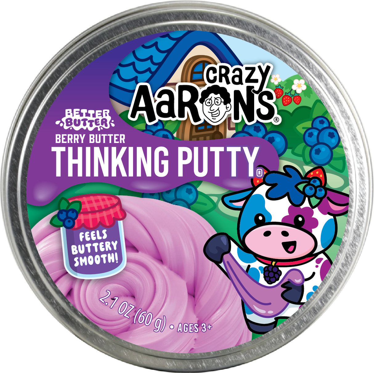 Better Butter Berry - Full Size 4" Thinking Putty Tin
