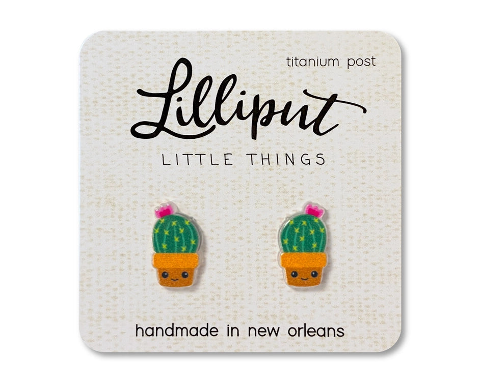 Kawaii Cactus Earrings Lilliput Little Things