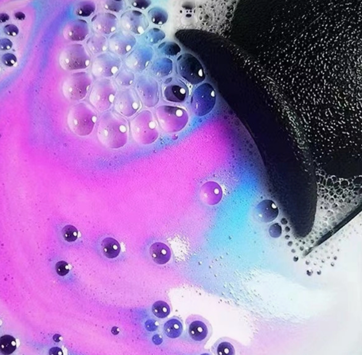 Colorful bubbles in a liquid with a gradient effect