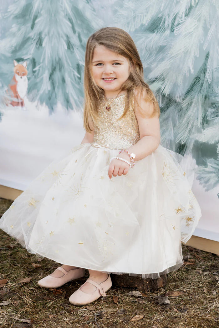 Golden Glam Party Dress - Size 5-6